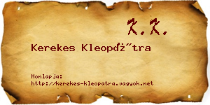 Kerekes Kleopátra névjegykártya